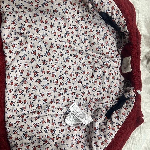 Zara Babygirl red light pea cost floral print inside - Picture 6 of 8